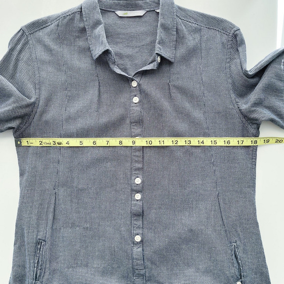 Horny Toad Organic Cotton Mixologist Tunic Top Blue Button Pullover Womens Small - Picture 12 of 12